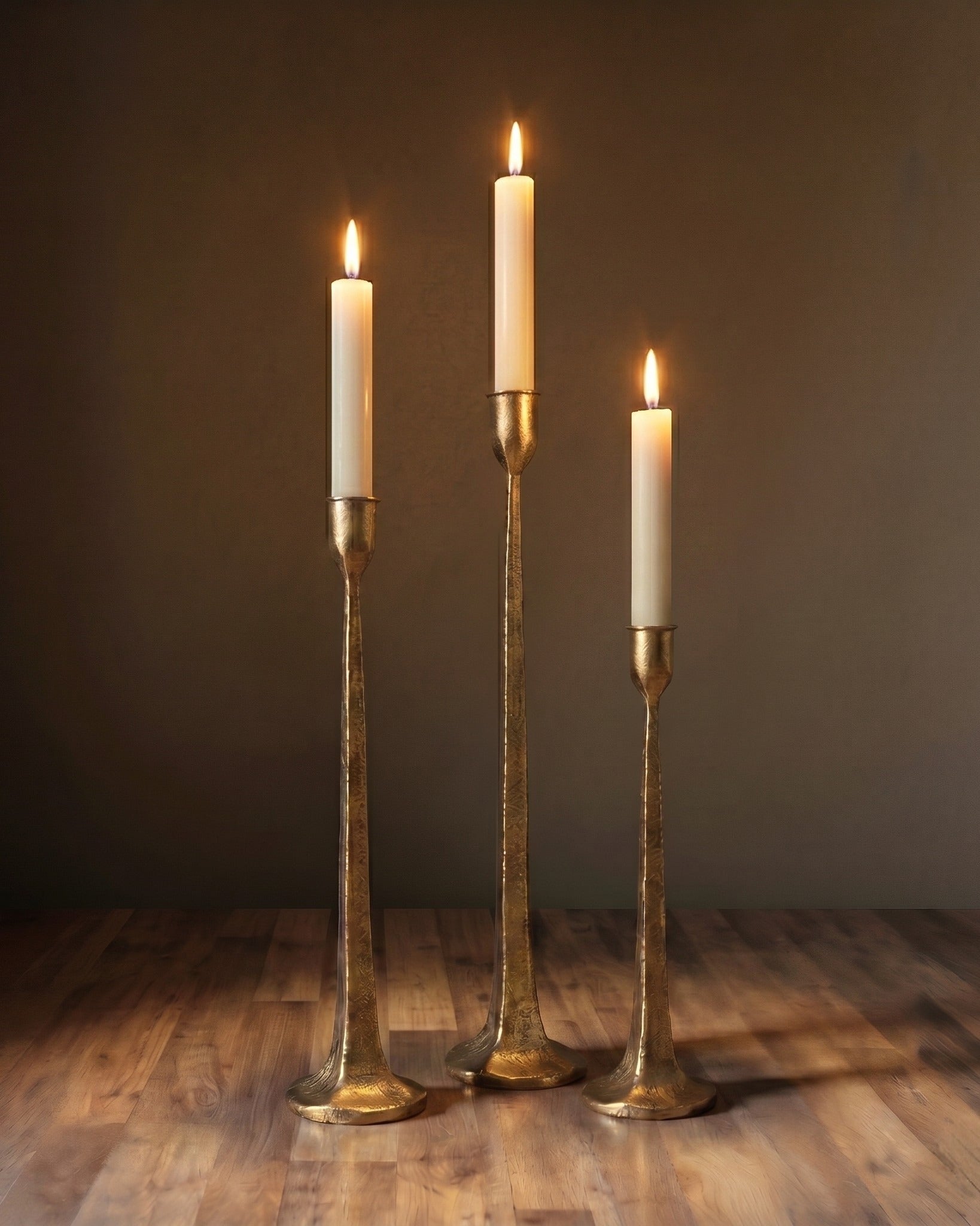 The Gilded Ore Forged Taper Pedestals