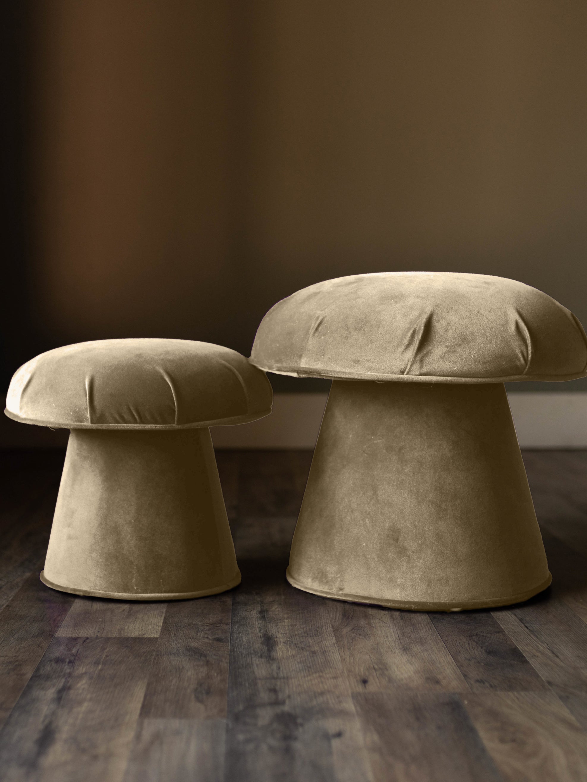 Velvet Mushroom Stools Set