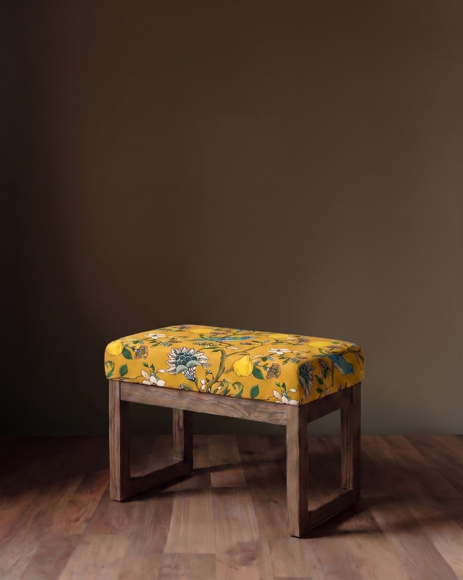 The Queen's Greenhouse Velvet Upholstered Small Bench