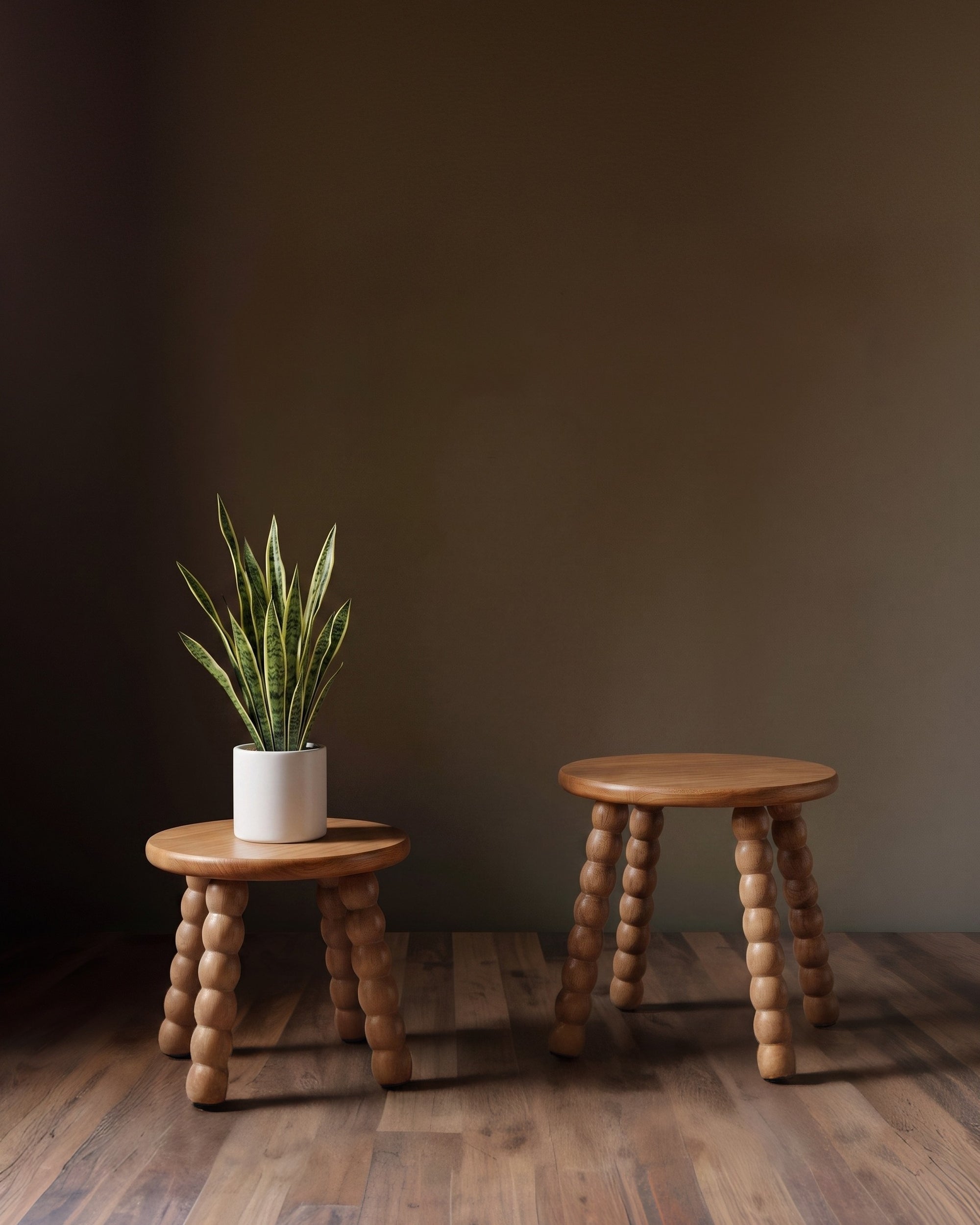 The Bobbin Column Accent Stool &amp; Pedestal