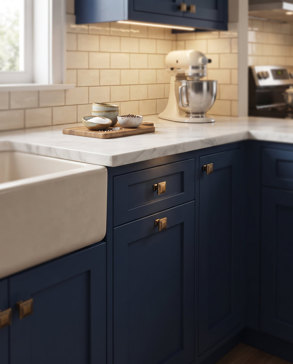 The Belgravia Collection: Antiqued Patina Square Knob