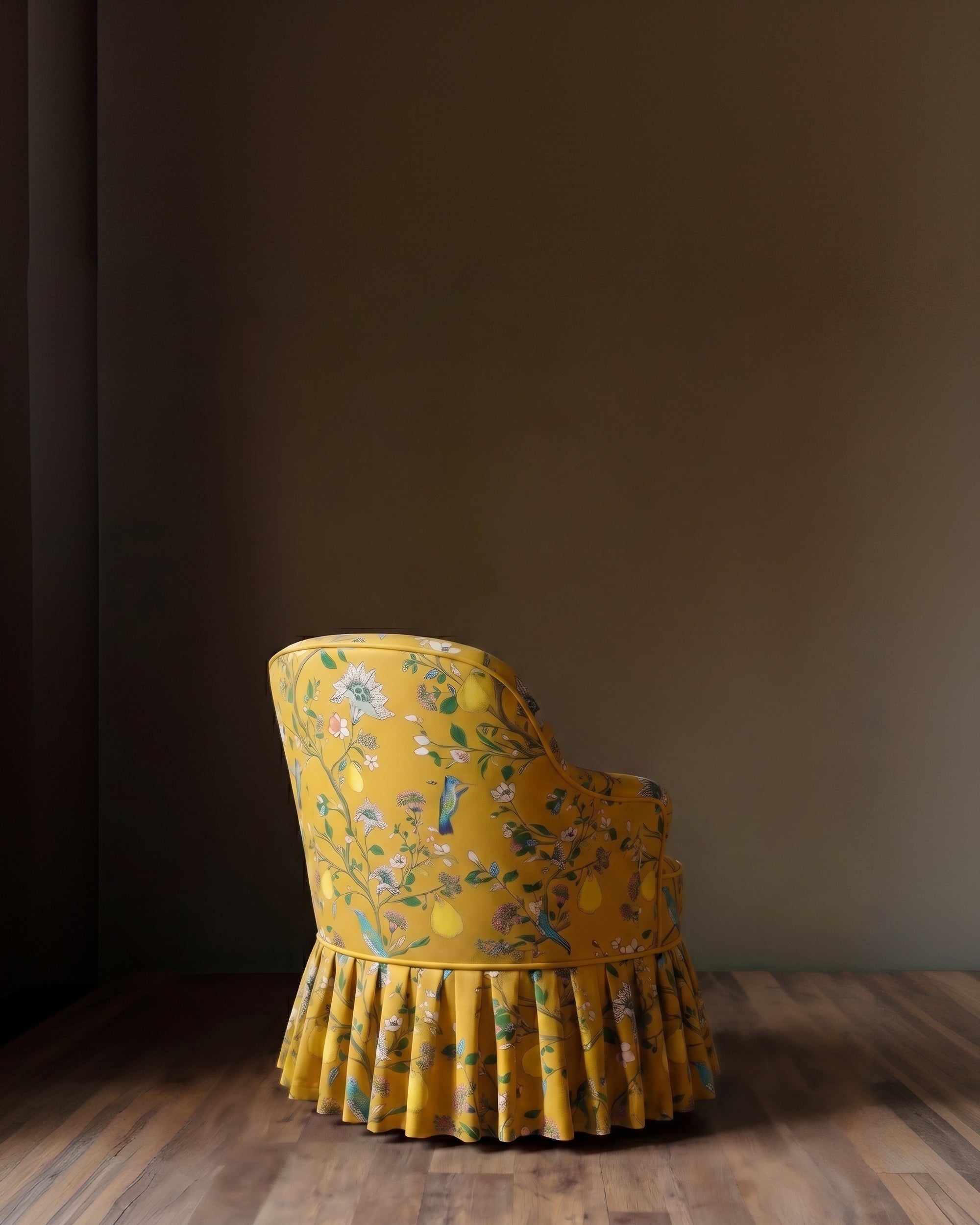 The Queen’s Garden Skirted Armchair – Petite