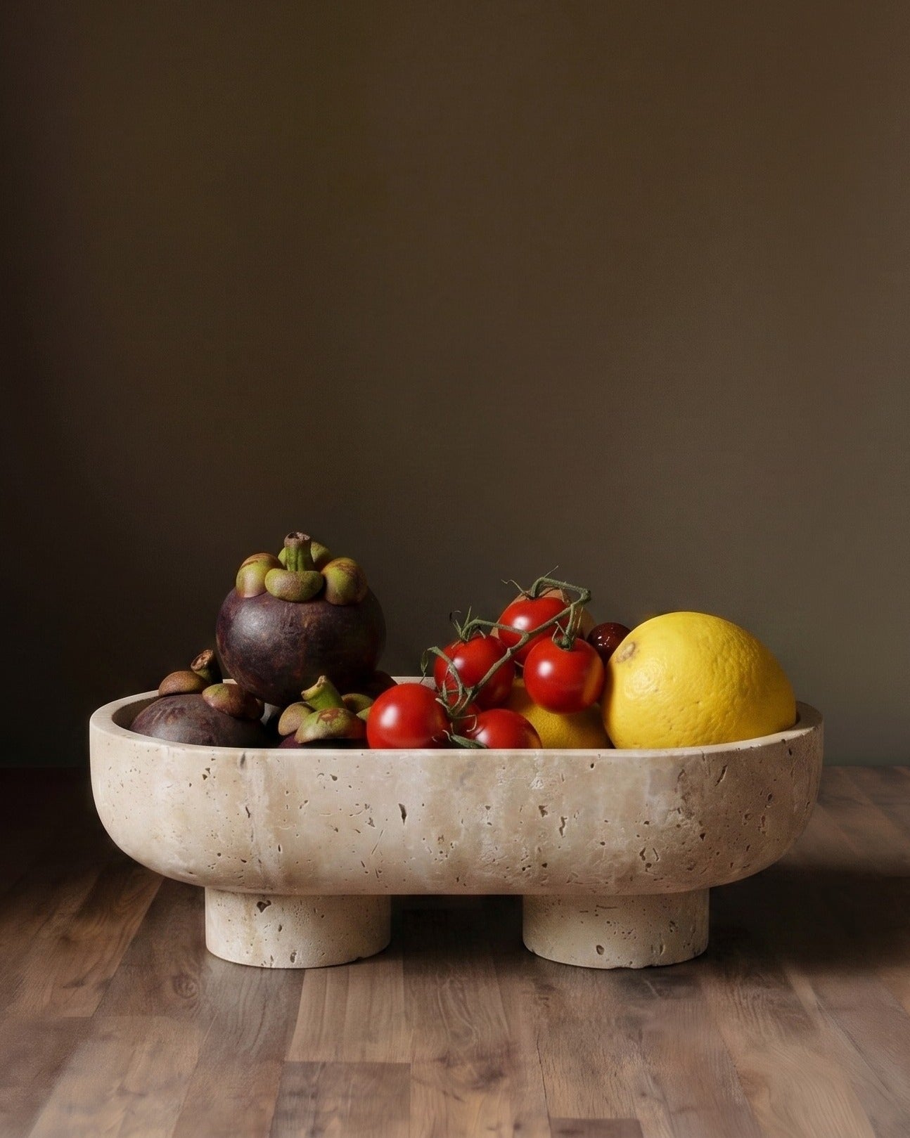 The Tivoli Elliptical Travertine Bowl