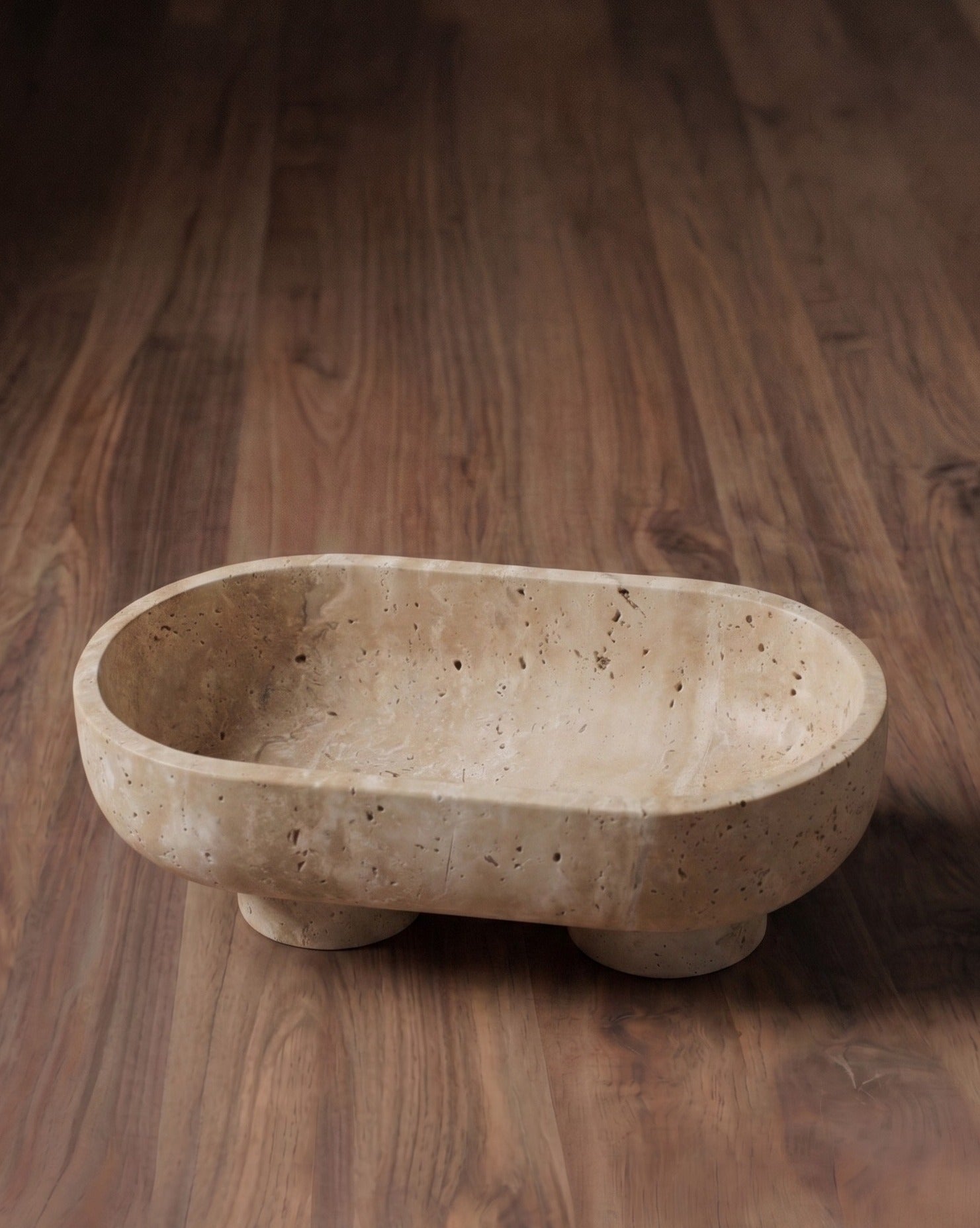 The Tivoli Elliptical Travertine Bowl