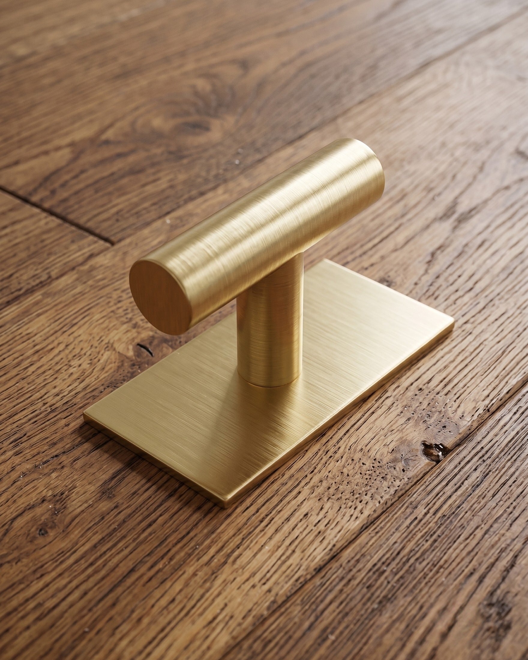 Aura Minimalist Brushed Brass Wall Hook