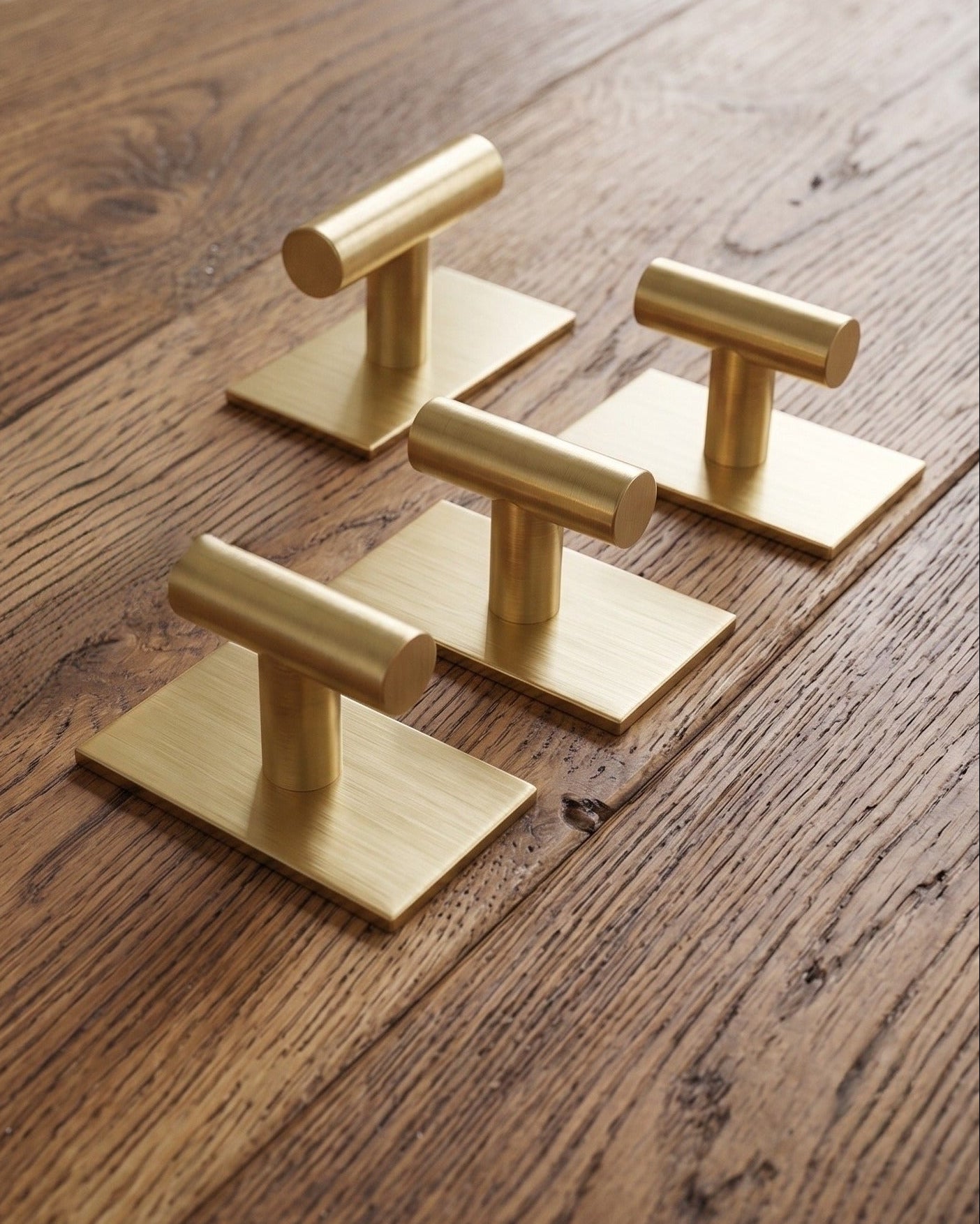 Aura Minimalist Brushed Brass Wall Hook