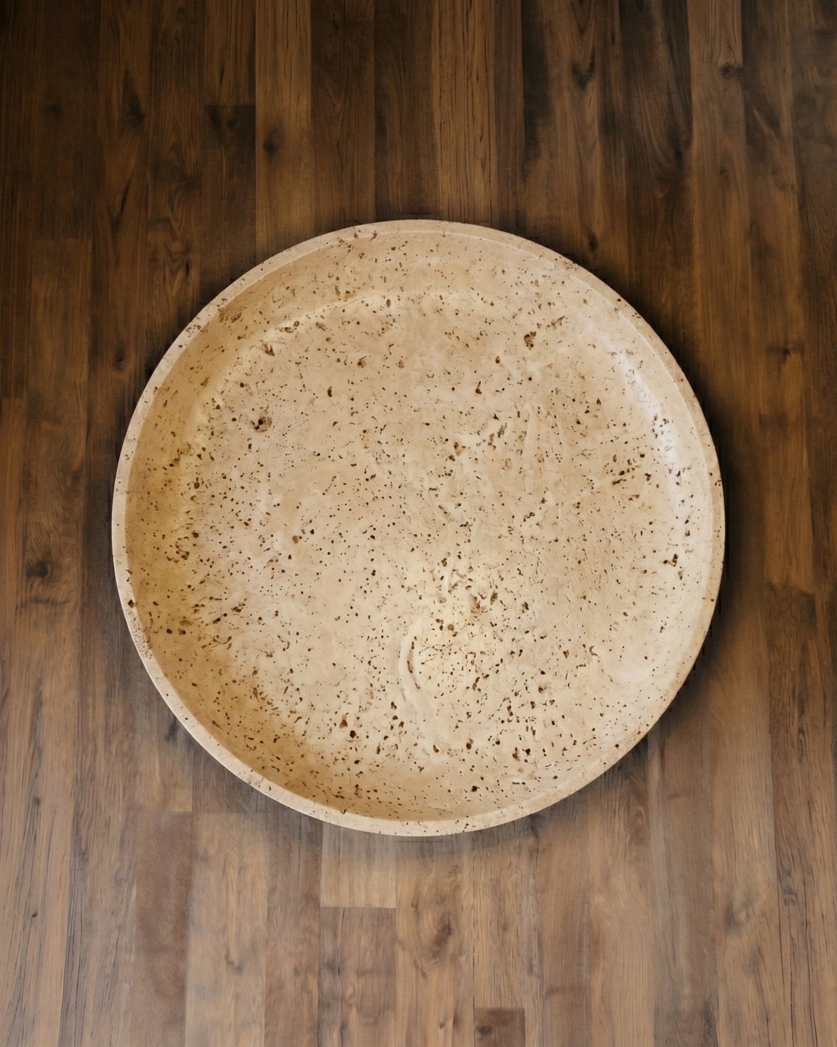 The Petra Travertine Pedestal Bowl