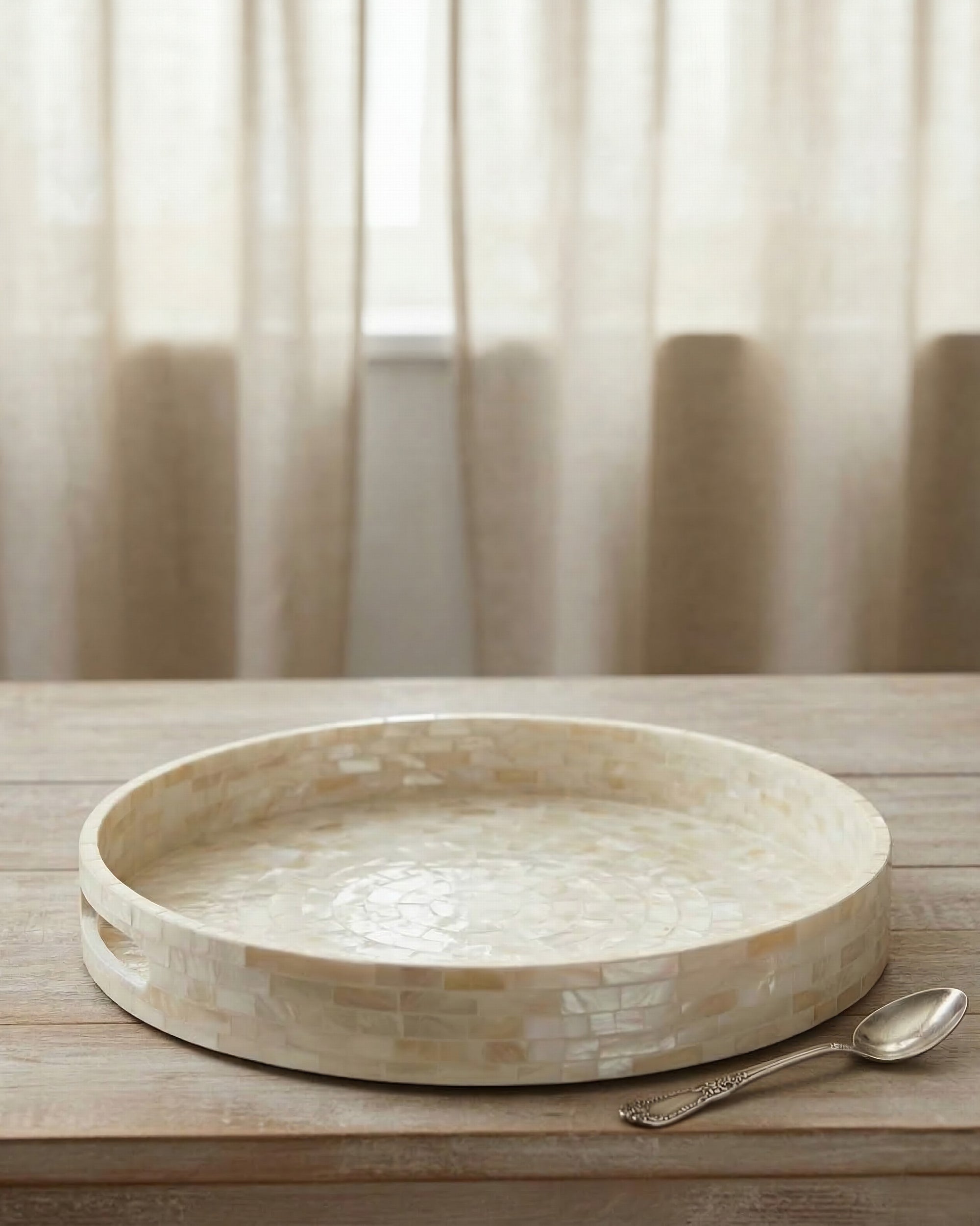 Luminous Strand Mother of Pearl Mosaic Tray