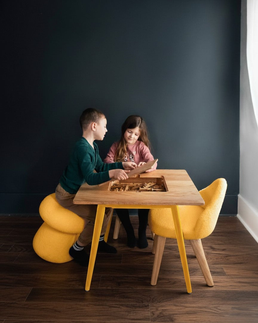 Ruben Children Table &amp; Boucle Chairs