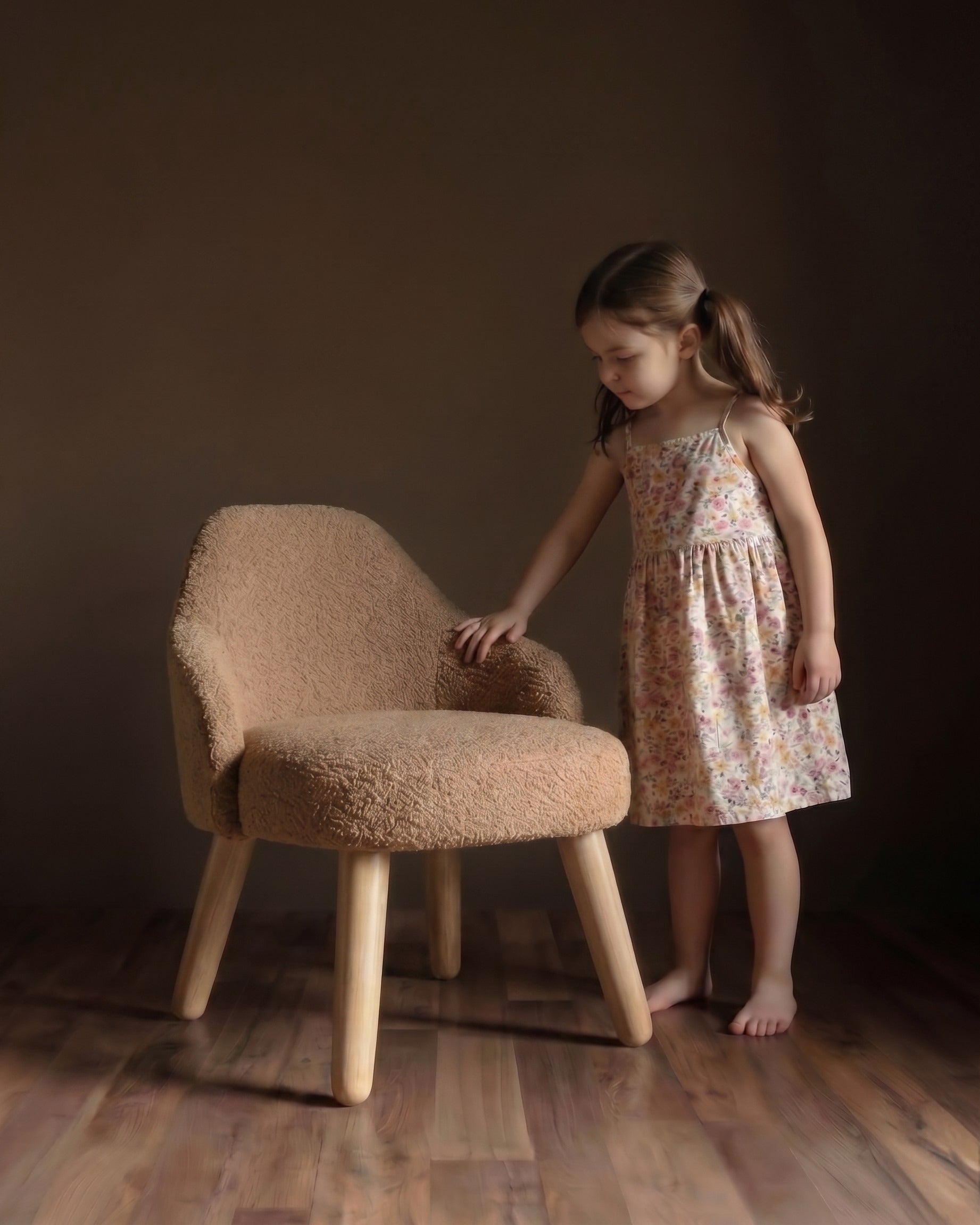 The Vivienne Chair Cover – Camel Bouclé
