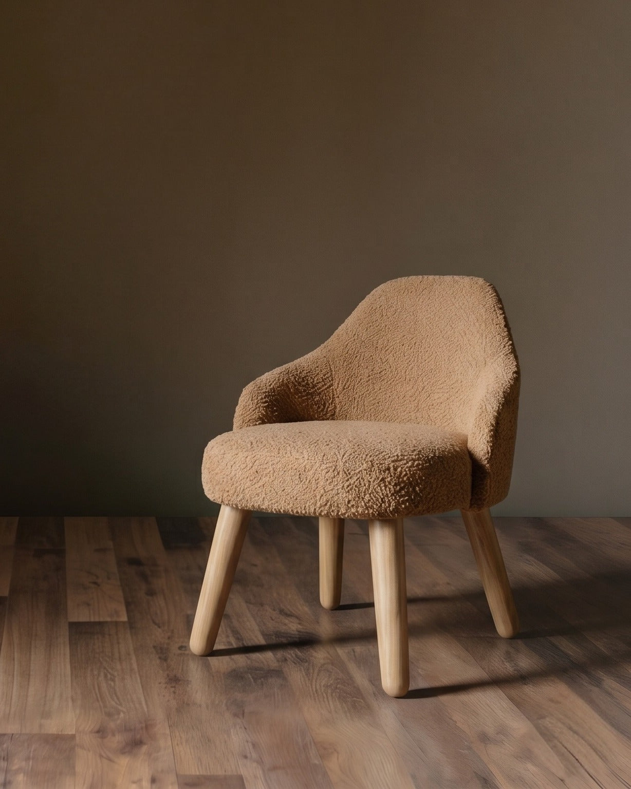 The Vivienne Chair Cover – Camel Bouclé