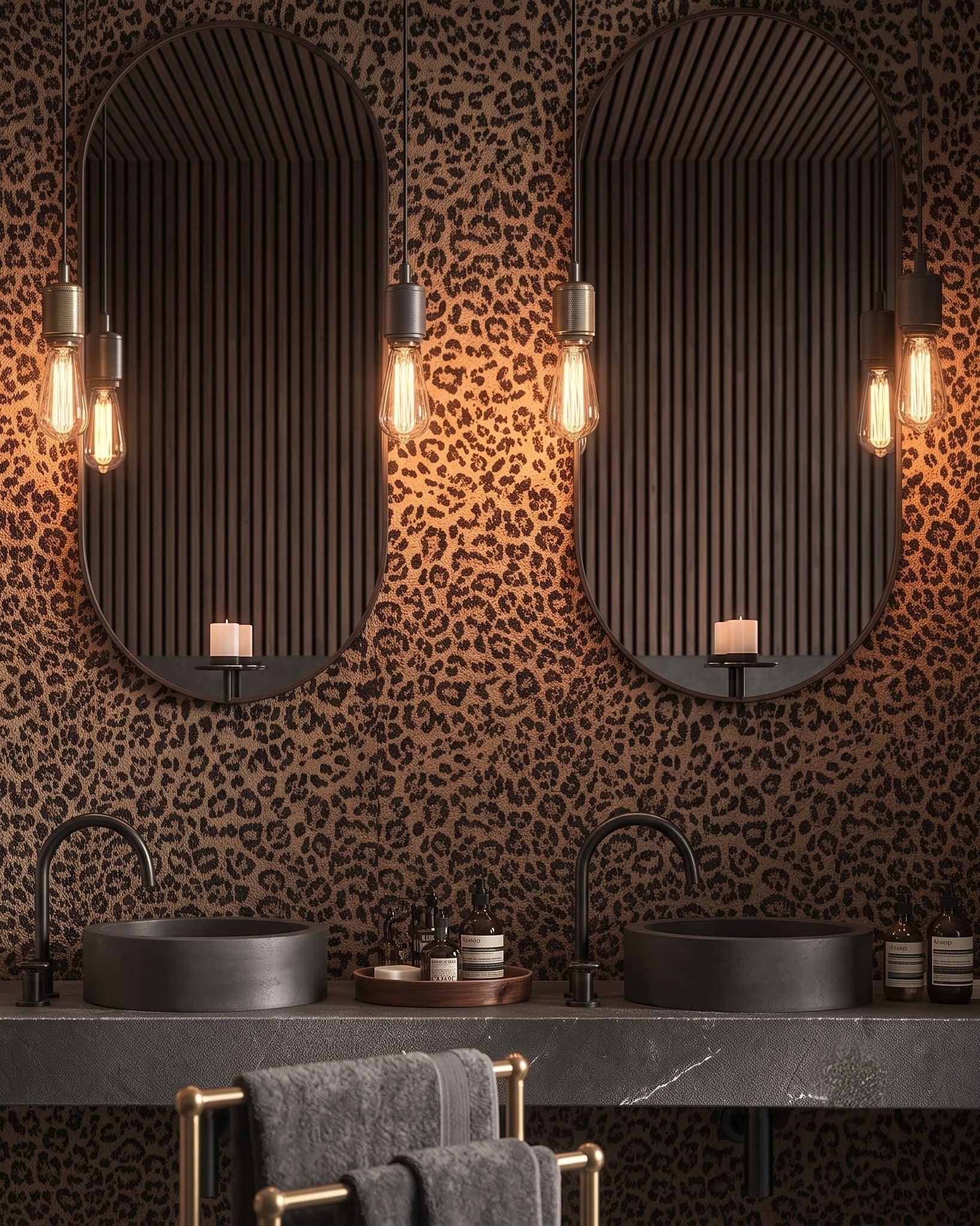 Serengeti Noir Luxé Peel and Stick Wallpaper