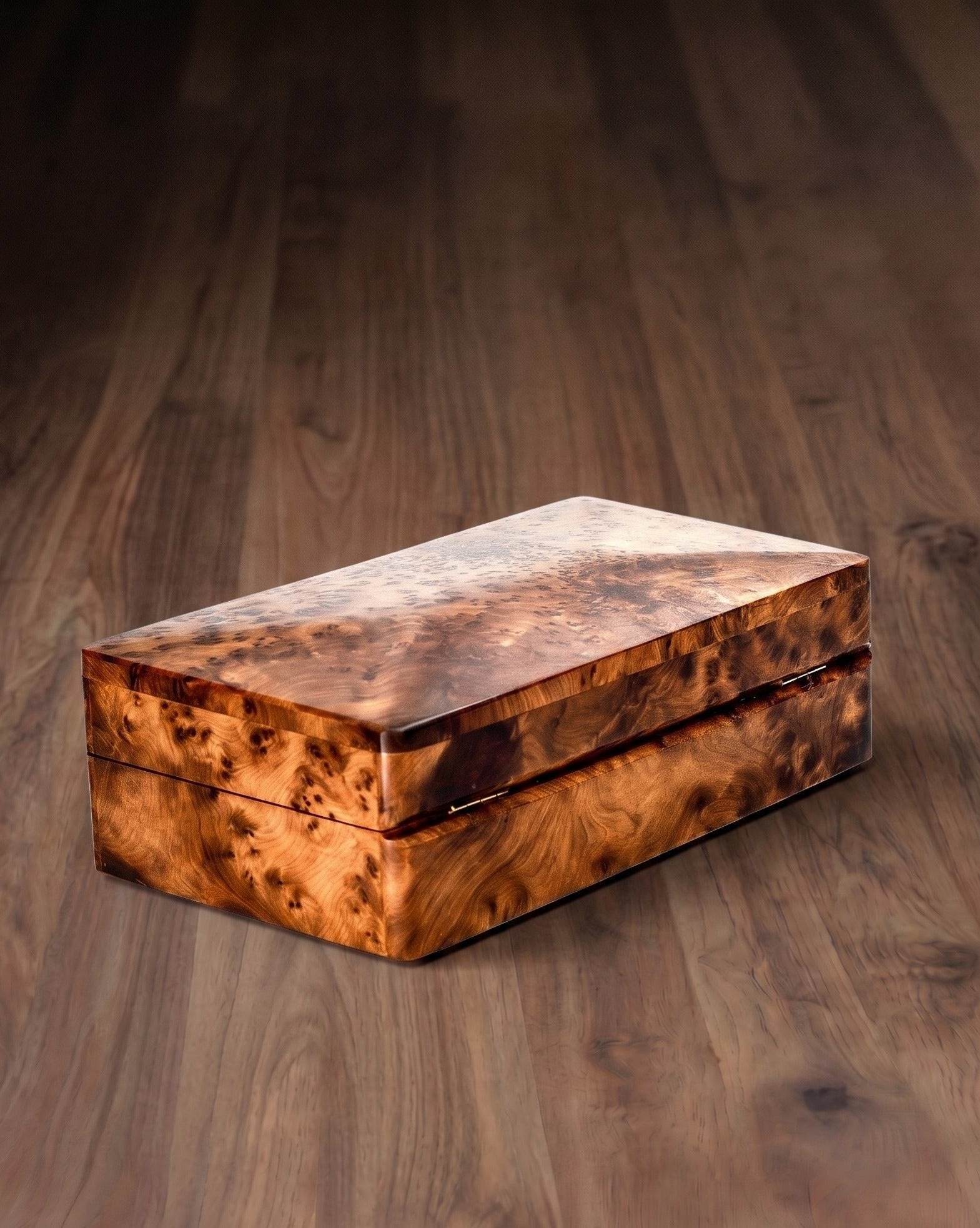 The Alchemist's Keepsake: Burl Walnut &amp; Gemstone Vault