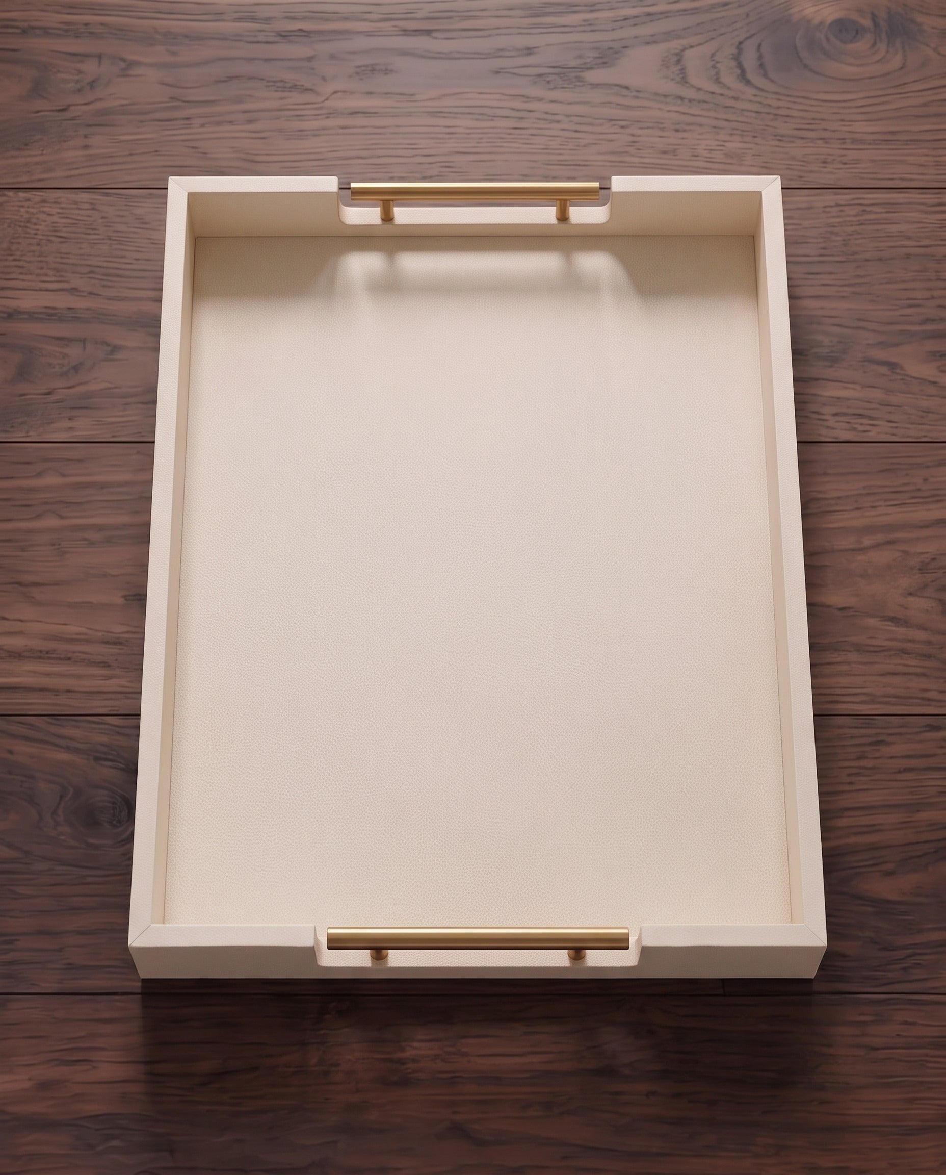 Leather-Inlay Valet Tray