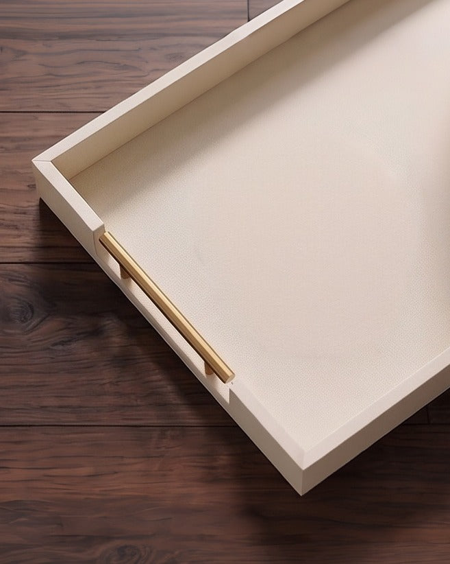 Leather-Inlay Valet Tray