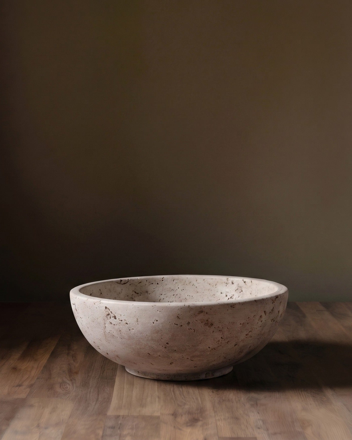 Vesper Travertine Statement Bowl