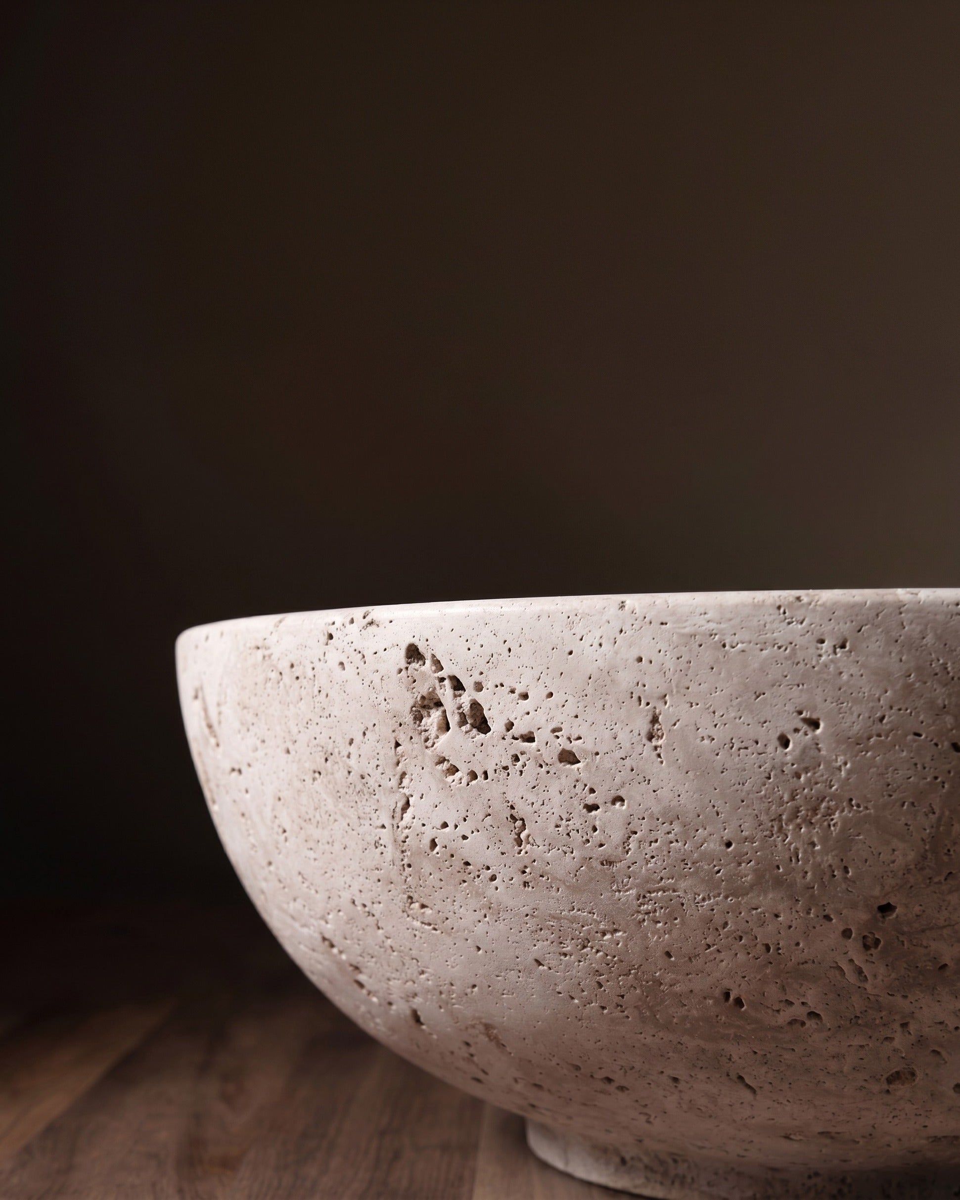 Vesper Travertine Statement Bowl