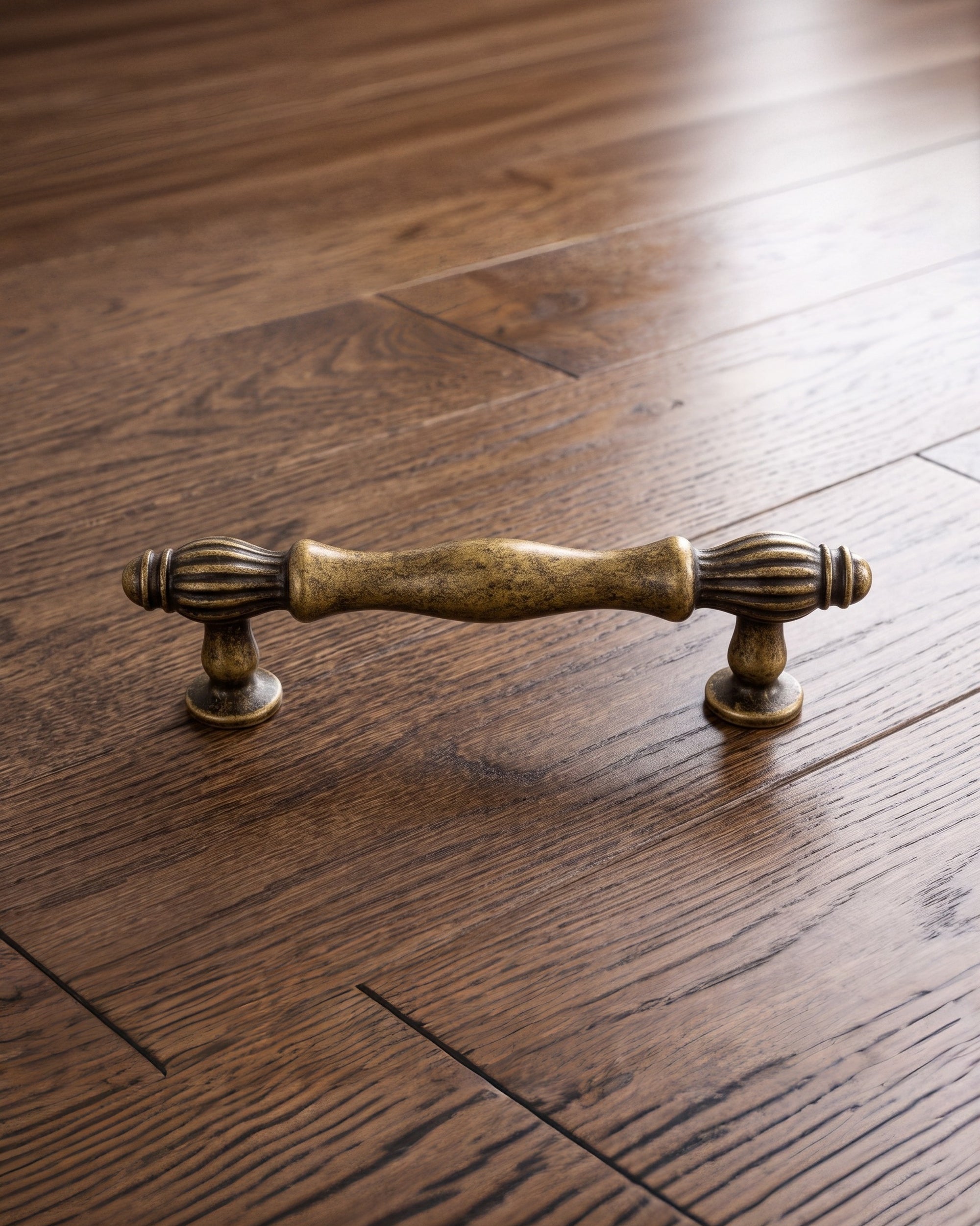 Aethelgard Fluted Brass Cabinet Pull