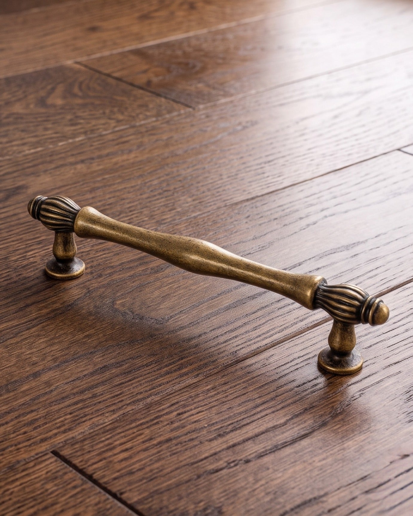 Aethelgard Fluted Brass Cabinet Pull