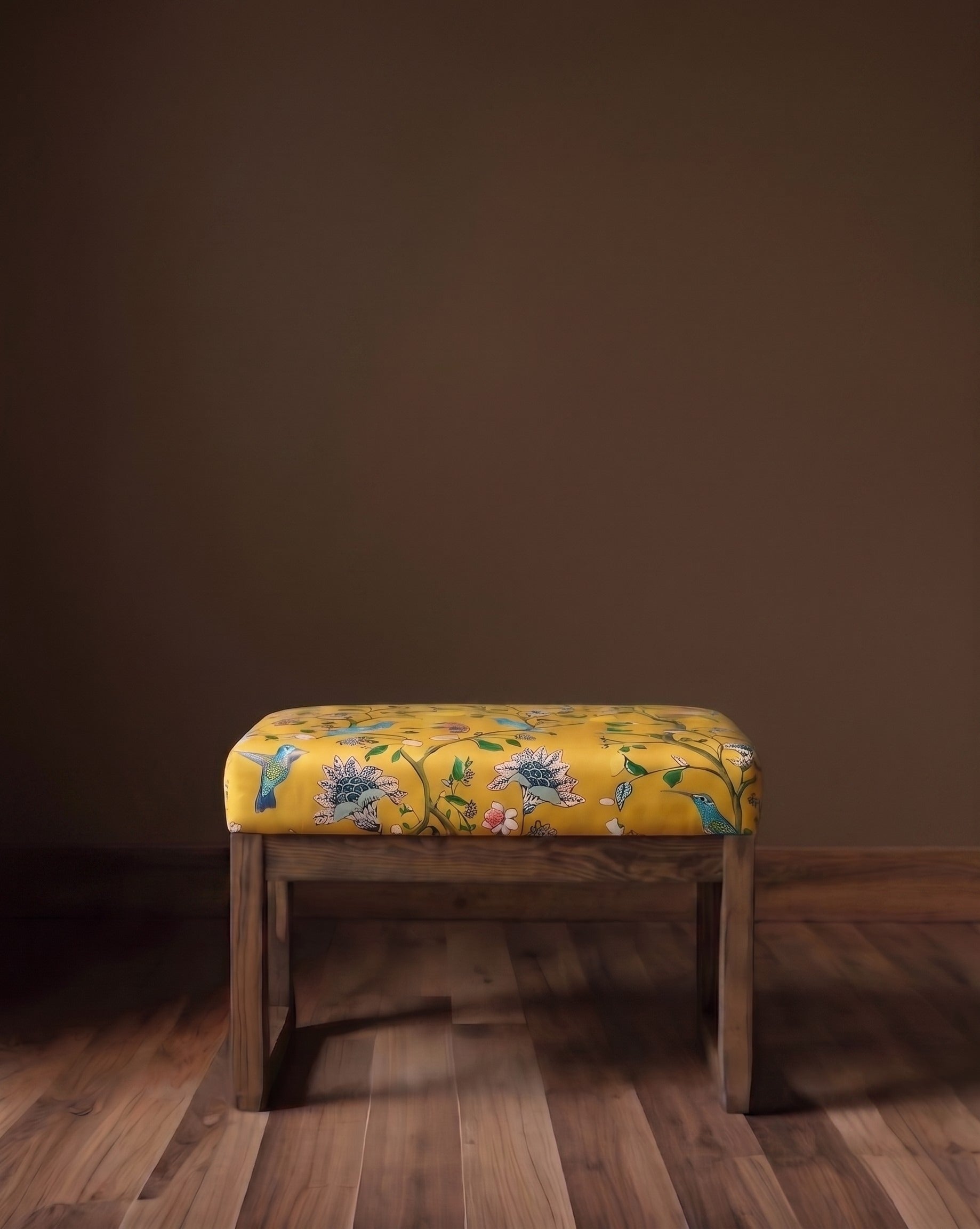 The Queen's Greenhouse Velvet Upholstered Small Bench