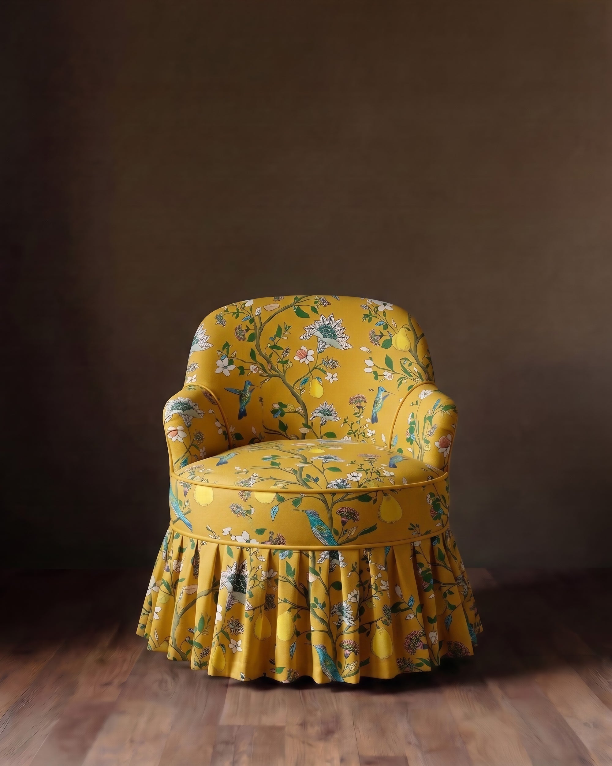 The Queen’s Garden Skirted Armchair