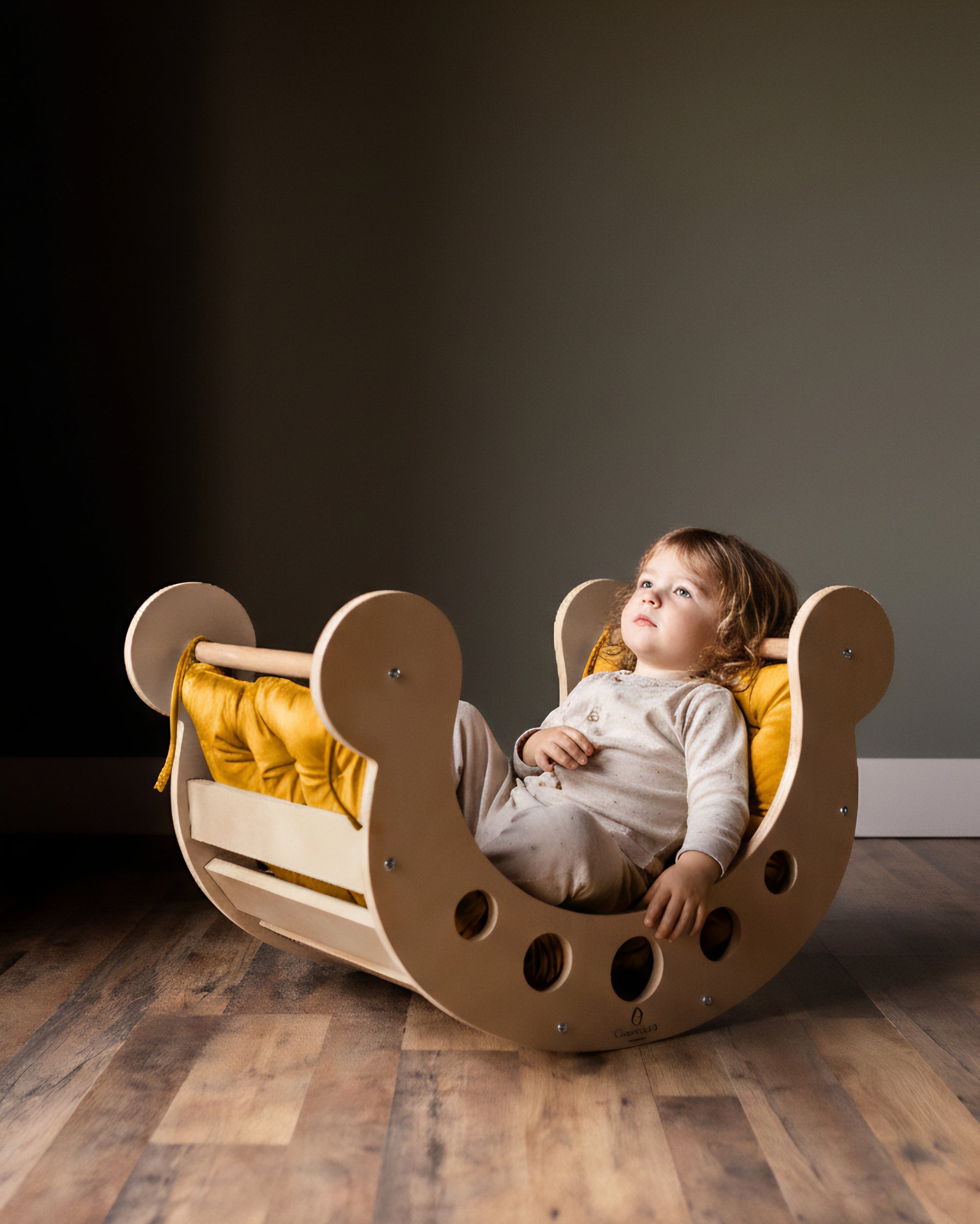 Small Waldorf Rocker with Rods