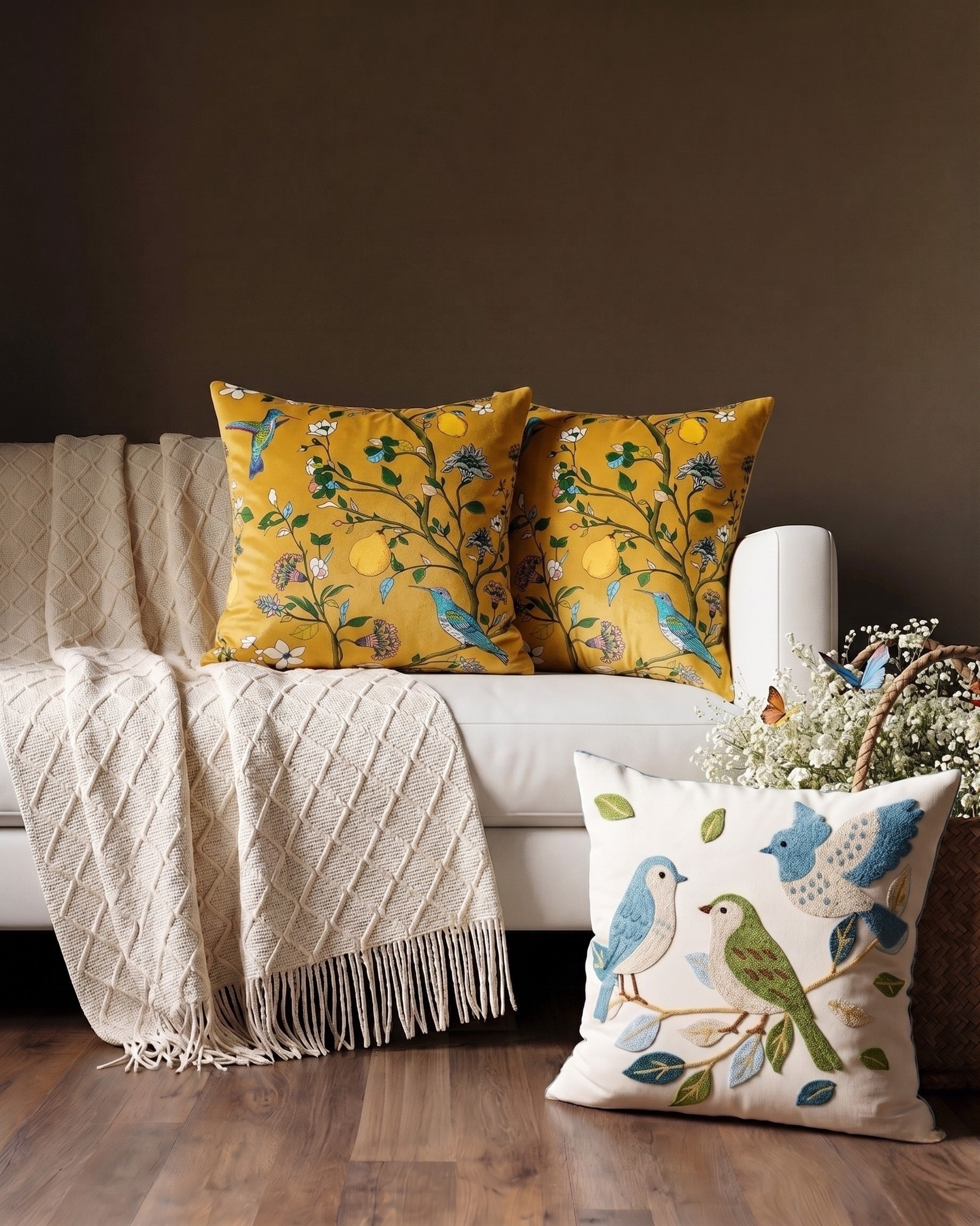 The Queen’s Greenhouse Velvet Pillow